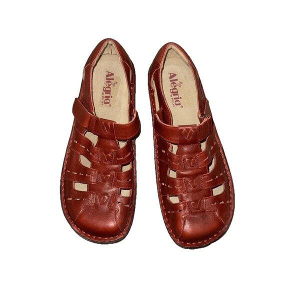 Alegria Pesca Garnet Red Sandal PES-6107 Size 40 or 9.5 - Picture 1 of 5